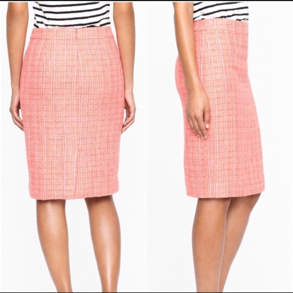 JCrew Tweed Pencil Skirt (Coral)